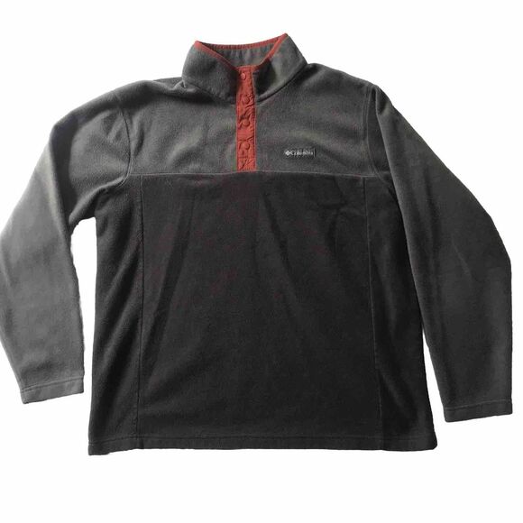 Columbia Mens Steens Mountain Half Snap Pullover Fleece Sweater Gray Size XL EUC - Picture 1 of 8